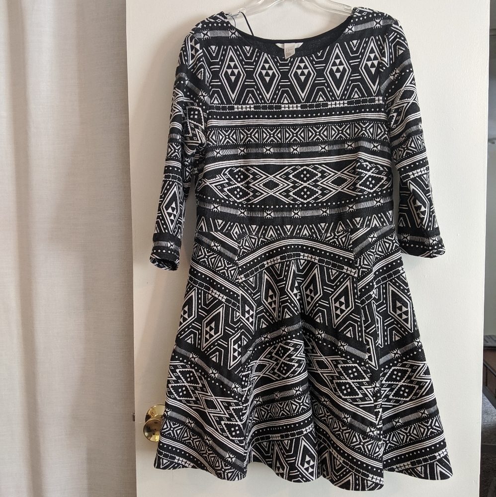 Aztec 3/4 Sleeve Dress